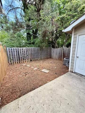a view of wooden fence