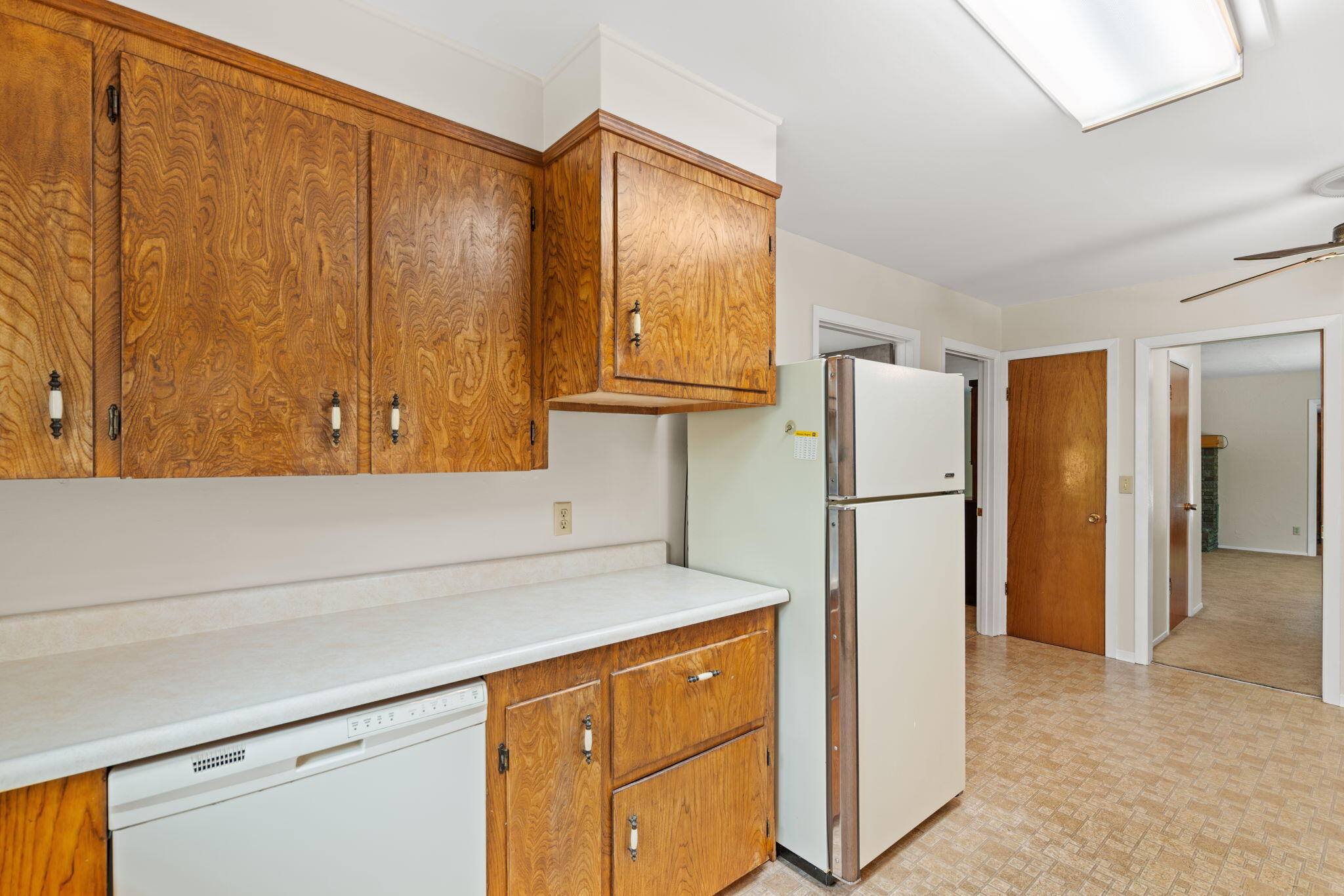 181 Burnt Ranch School Road Burnt Ranch, CA 95527 - Photo 13 of 49 a kitchen with a refrigerator and a sink