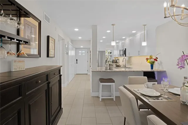 a kitchen with a sink cabinets and counter space