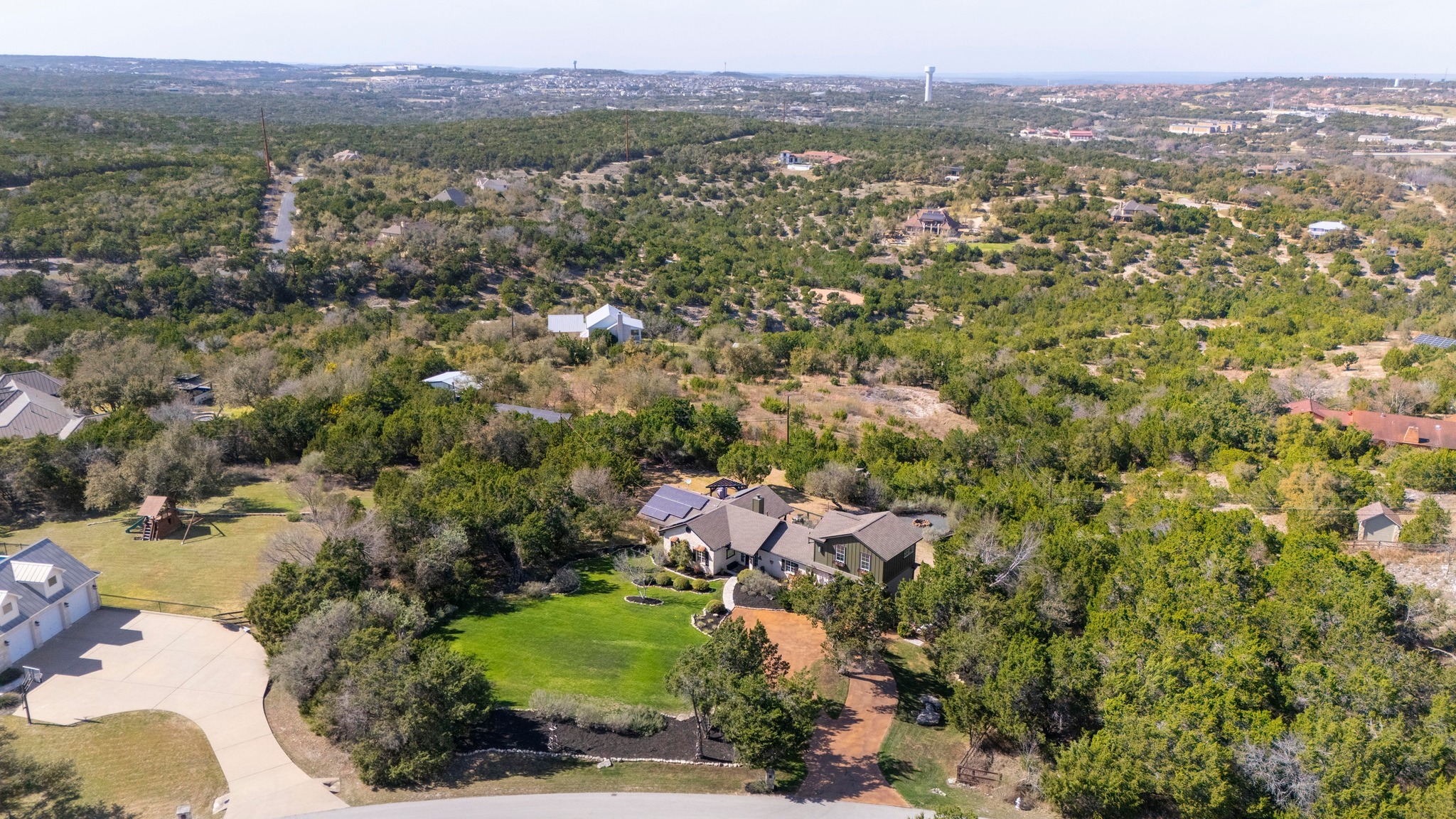 13602 Couri Pass Austin, TX 78738 - Photo 33 of 36 an aerial view of residential house with outdoor space and river