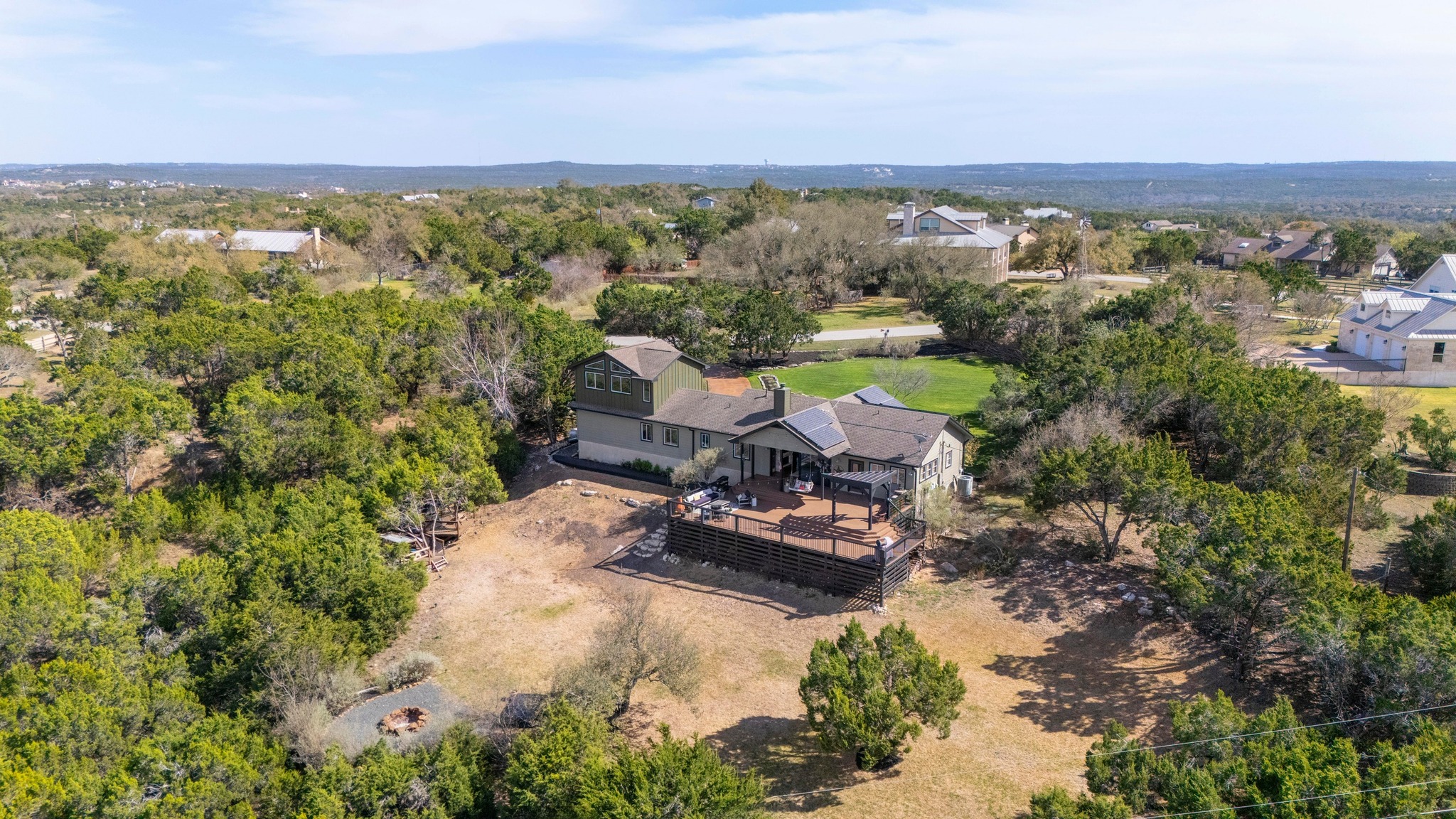 13602 Couri Pass Austin, TX 78738 - Photo 36 of 36 an aerial view of a house with a yard and lake view