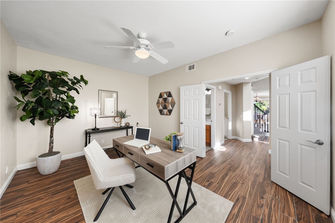 31465 Inverness Court Temecula, CA 92591 - Photo 29 of 75 Spacious main level office features double door entry and flexible space to accommodate a variety of lifestyle needs | Professionally Staged
