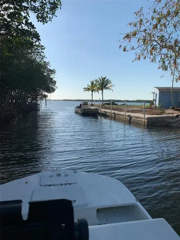 a view of a lake with outdoor space