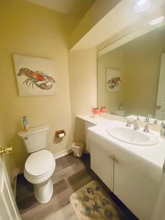 a bathroom with a sink and a toilet
