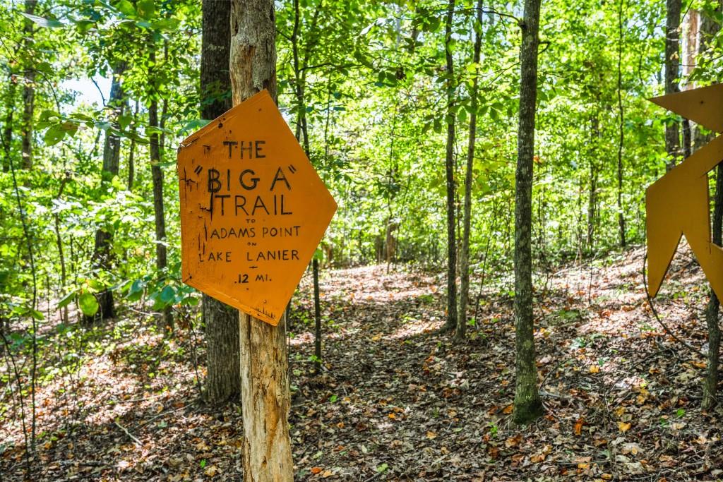 6595 Akins Way Cumming, GA 30041 - Photo 18 of 21 a sign board with tall trees