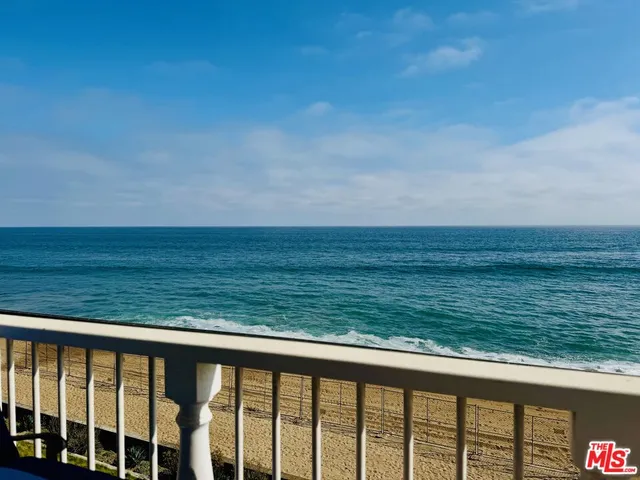 a view of ocean from a balcony