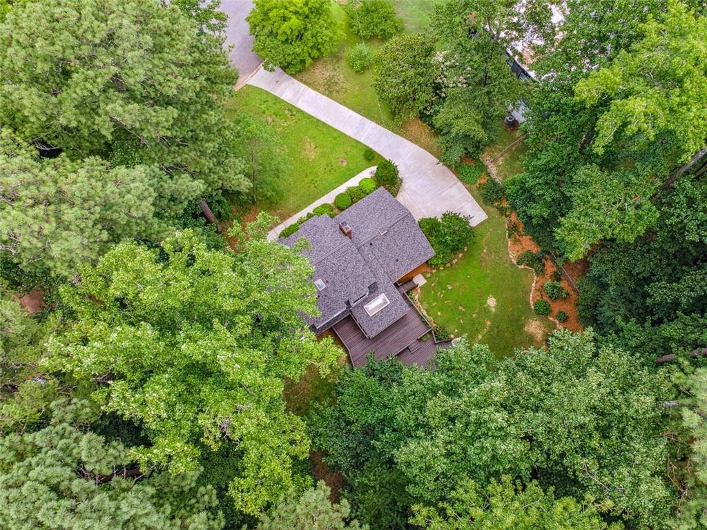 3675 Toxaway Court Chamblee, GA 30341 - Photo 28 of 37 an aerial view of a house with a garden