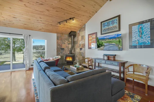 a room with furniture and a window