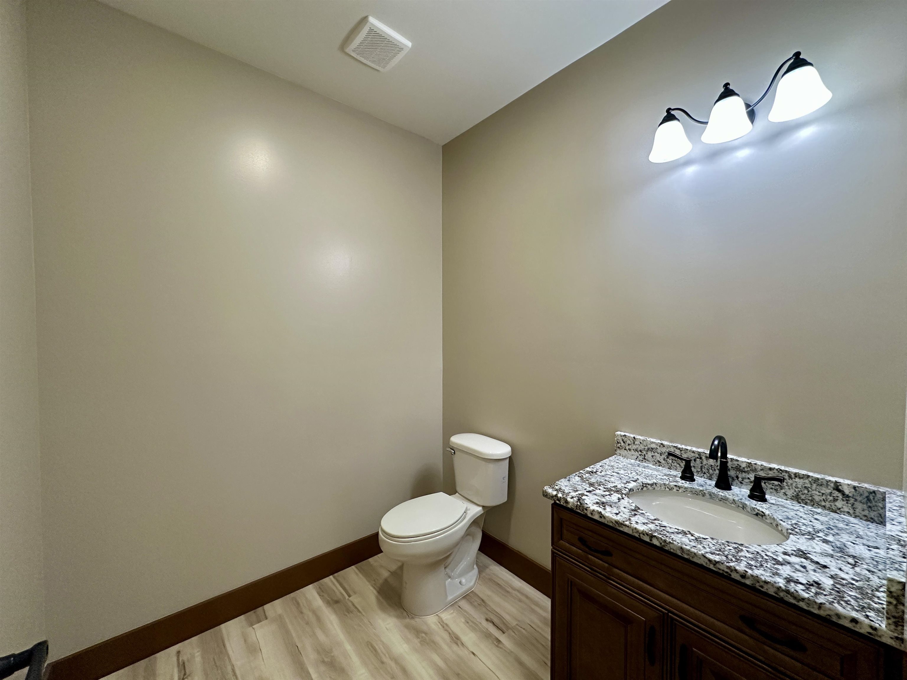 1137 Arl Bailey Road Finger, TN 38334 - Photo 17 of 40 a bathroom with a granite countertop sink and a toilet