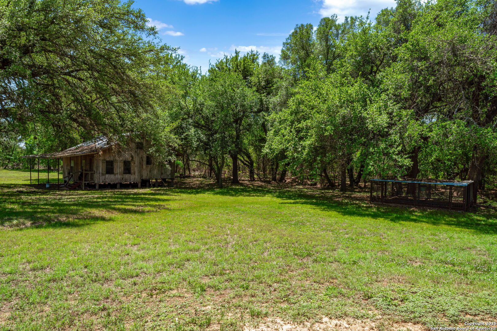 11224 Atkins Road Atascosa, TX 78002 - Photo 40 of 45 a view of a house with a yard