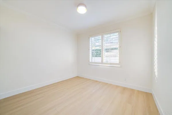 an empty room with a window