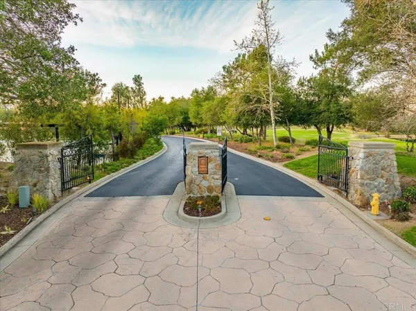 a view of a bench in a park