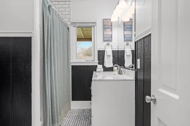 a room with a washer and dryer