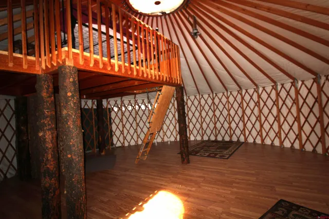 a view of outdoor space with seating space