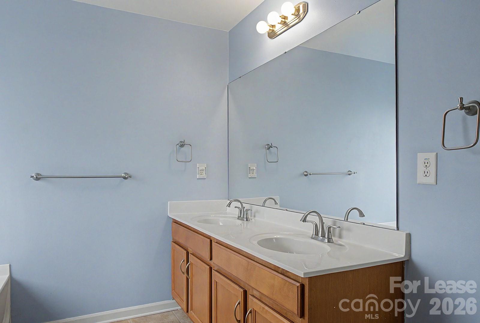 2917 Liddington Road Matthews, NC 28105 - Photo 36 of 44 a bathroom with a sink and a mirror