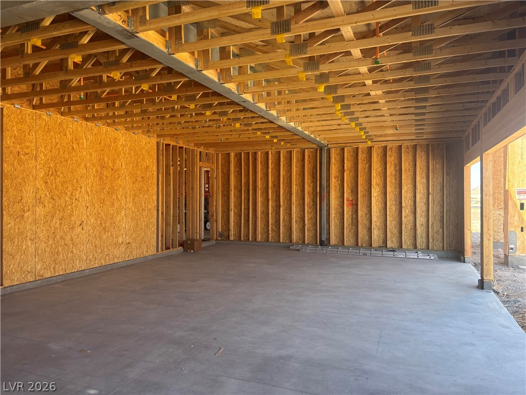628 Hull Street Henderson, NV 89015 - Photo 6 of 9 A spacious, newly framed garage provides ample storage and future potential.