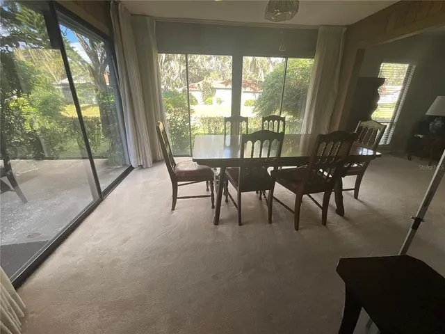 a view of a furniture window and outside view