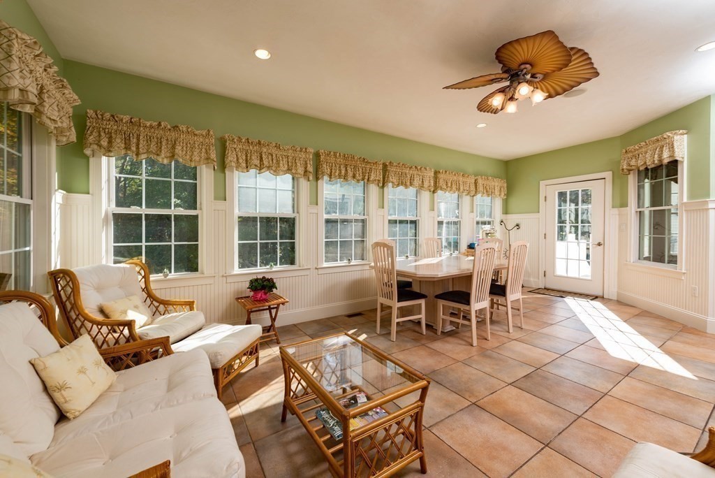 63 Bridge Street Raynham, MA 02767 - Photo 18 of 38 a dining room with furniture a chandelier and a large window
