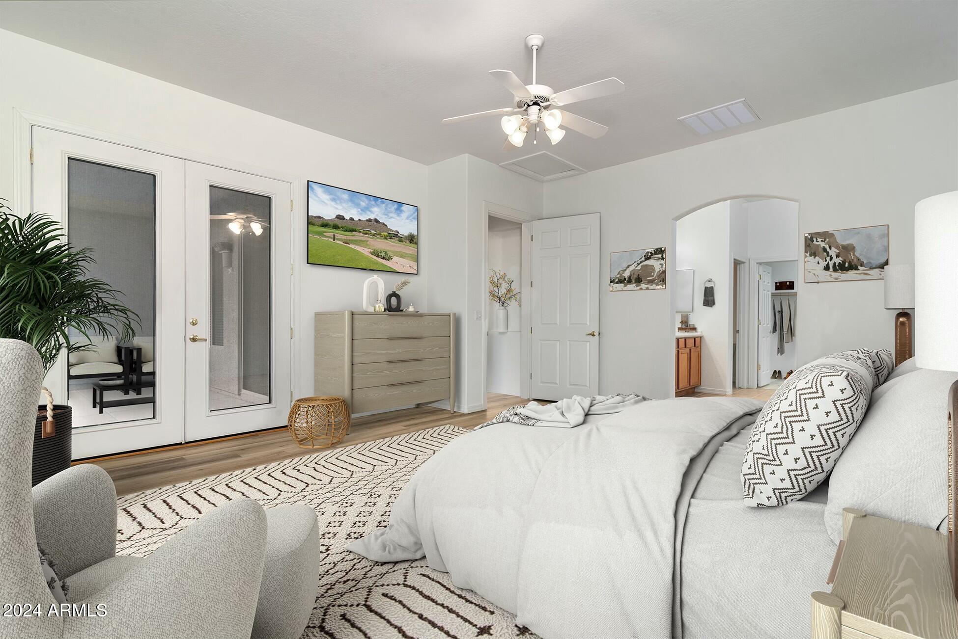 10169 East Dinosaur Ridge Road Gold Canyon, AZ 85118 - Photo 23 of 43 Virtual staged master bedroom