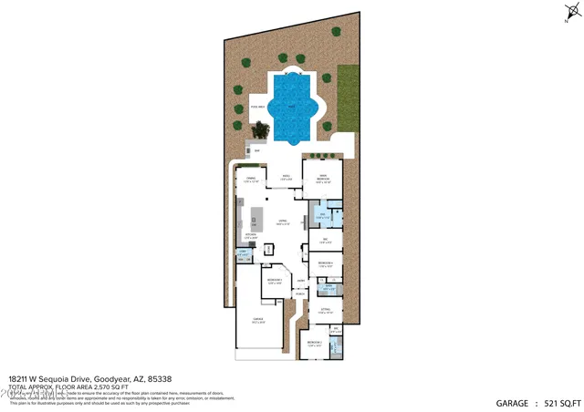 $799,000 | 18211 West Sequoia Drive, Goodyear, AZ 85338