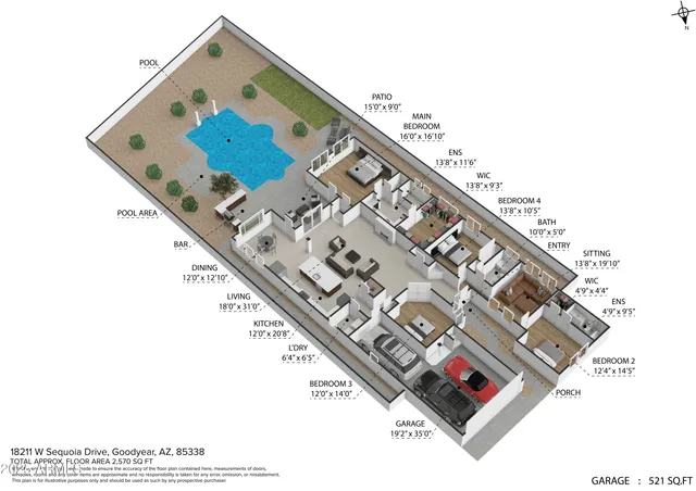 $799,000 | 18211 West Sequoia Drive, Goodyear, AZ 85338