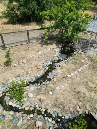 a view of a yard with a trees