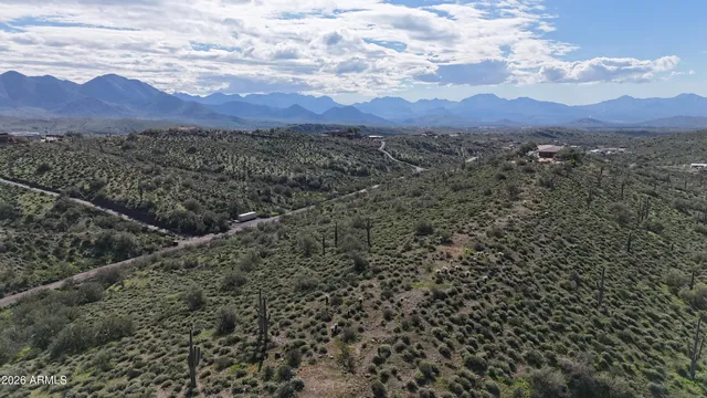 a view of city and mountain