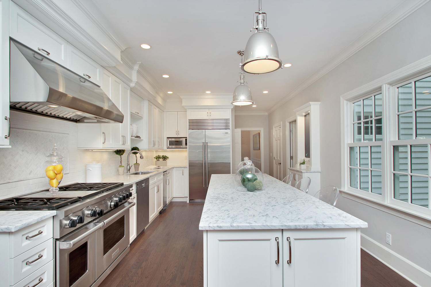 222 Marshall Ridge Road New Canaan, CT 06840 - Photo 12 of 49 a kitchen with stainless steel appliances granite countertop a stove a sink and a refrigerator