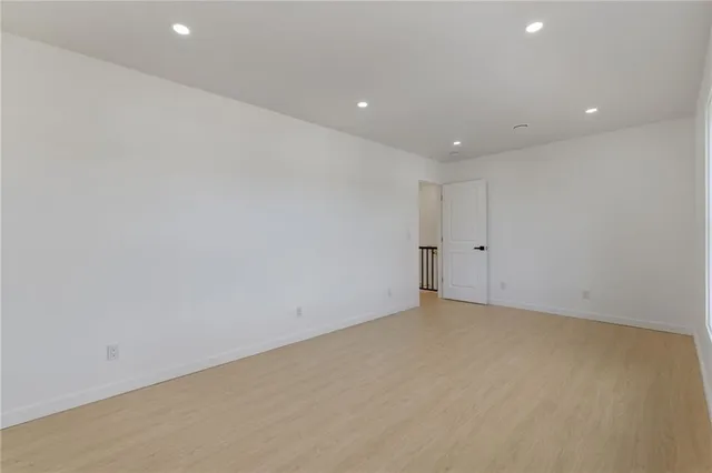 an empty room with an entryway