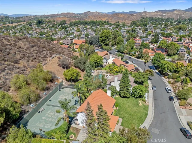 an aerial view of multiple house