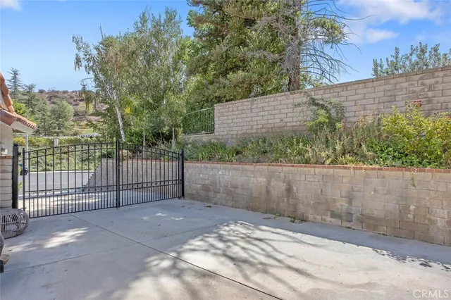 a view of a balcony with chair