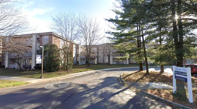 a view of a park with trees