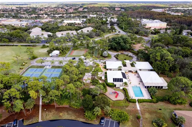 an aerial view of a house having outdoor space