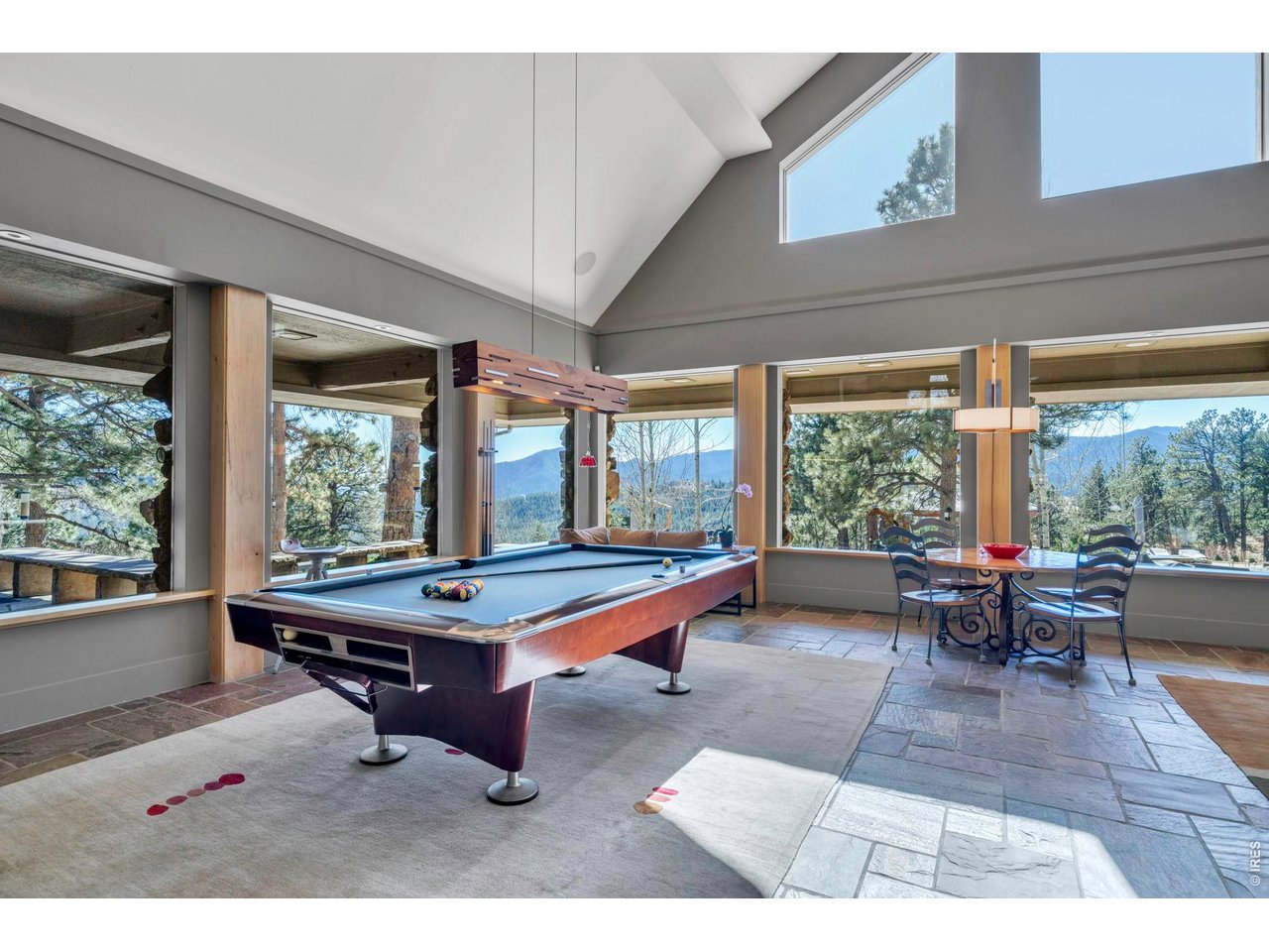 7321 Flagstaff Road Boulder, CO 80302 - Photo 10 of 48 Vaulted great room with wall of windows with stellar views