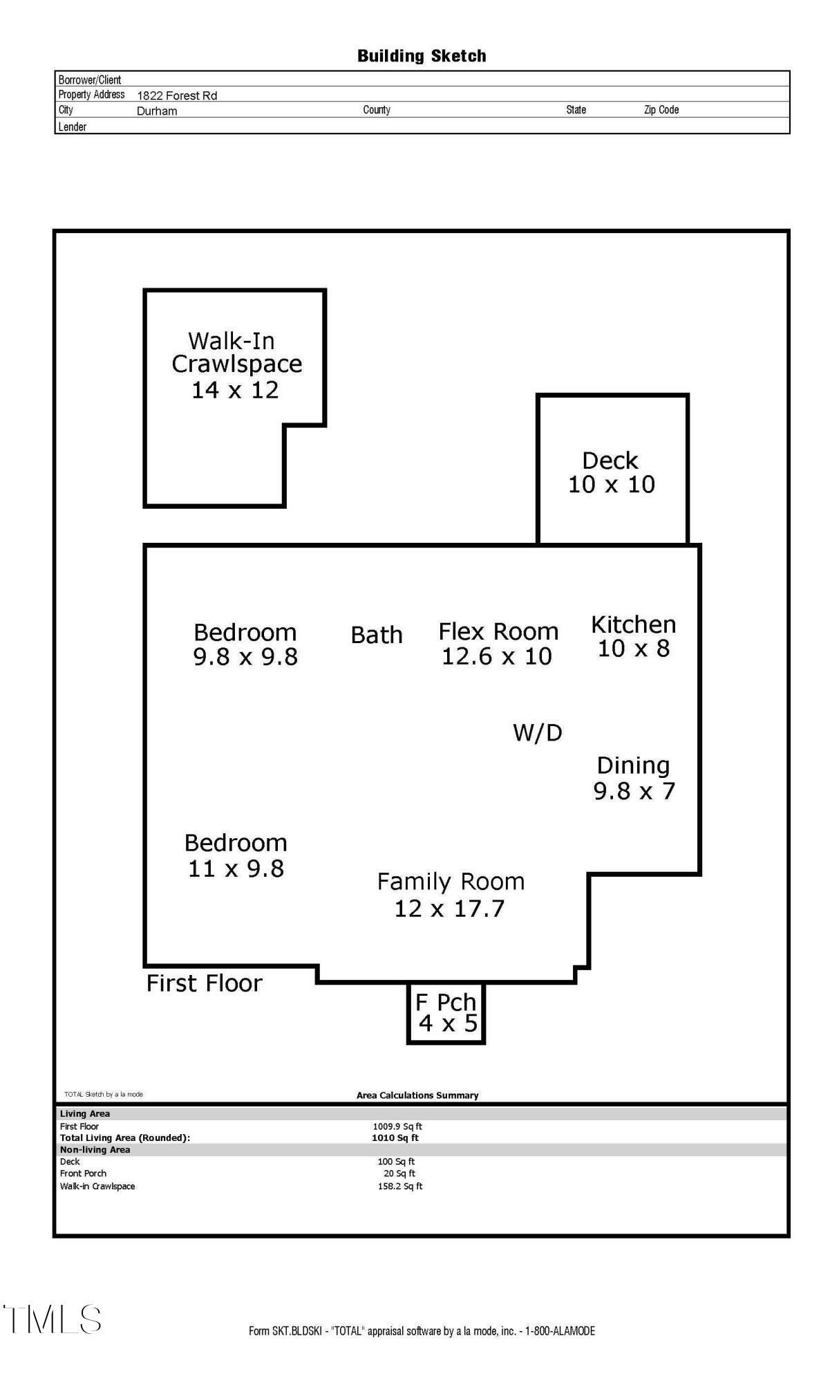 1822 Forest Road Durham, NC 27705 - Photo 32 of 32 1822 Forest Road Floorplan