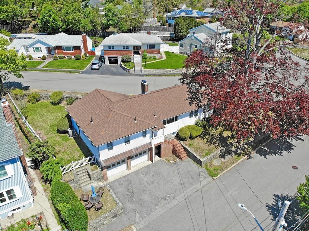 20 Westvale Road Medford, MA 02155 - Photo 32 of 42 an aerial view of a house with a garden and lake view