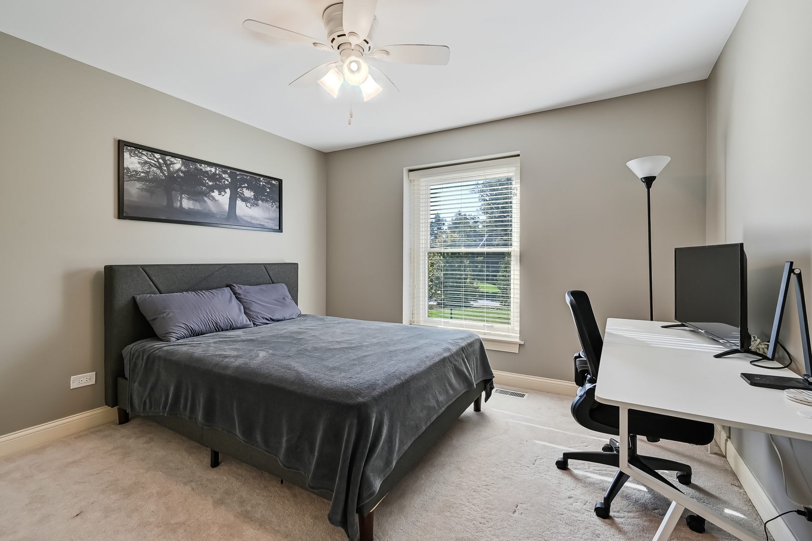2 Carriage Lane Lemont, IL 60439 - Photo 23 of 44 a bedroom with a bed a desk and chair