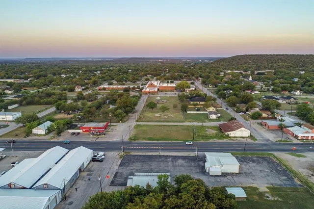 an aerial view of a city