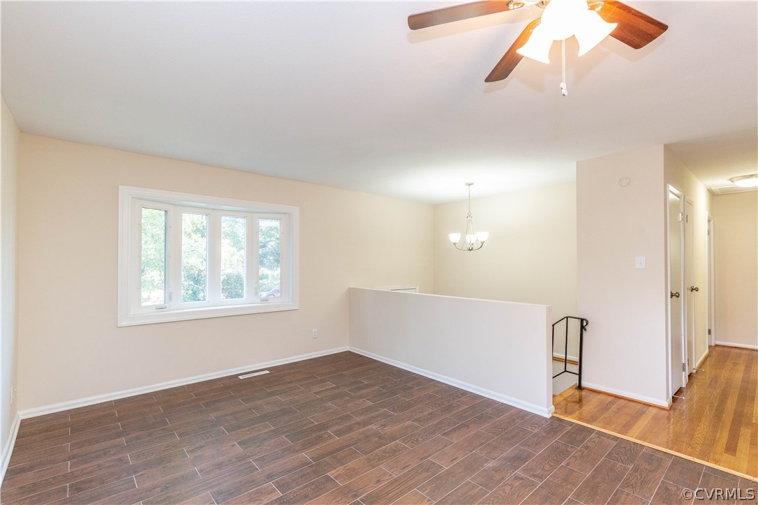 Living room has a been opened up and has great flo