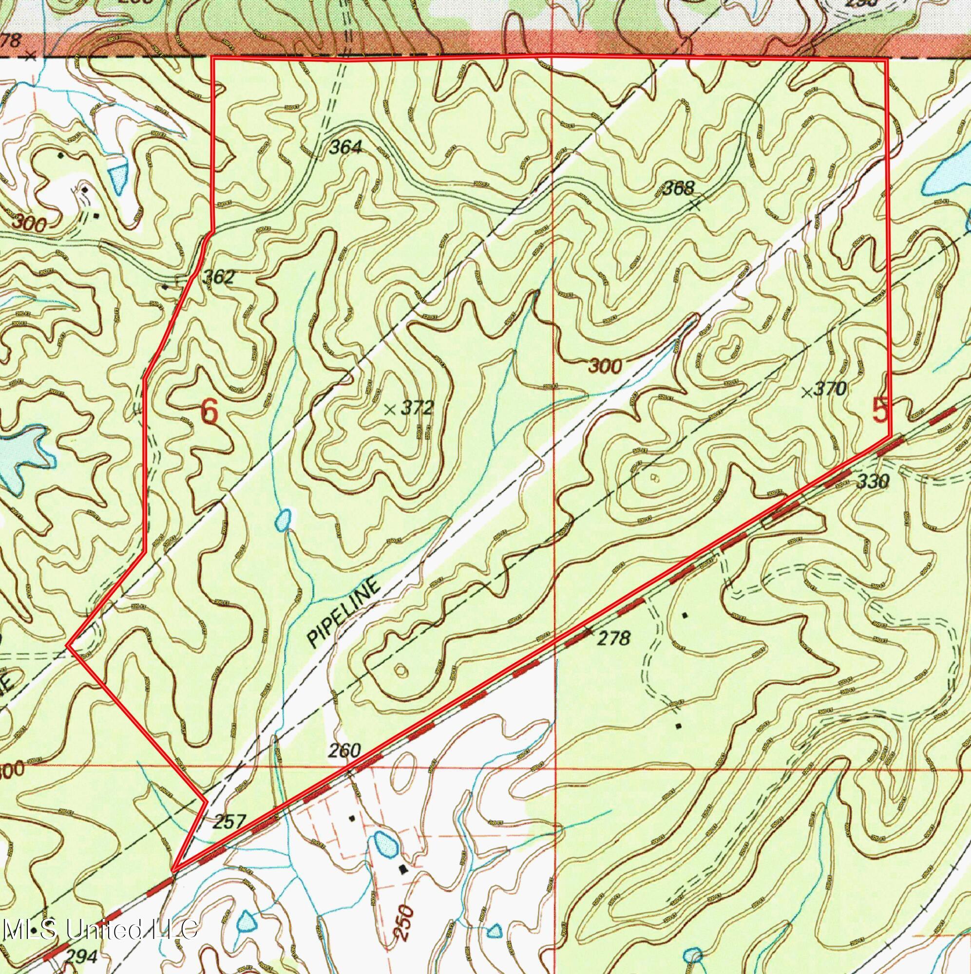7 Off Highway Coffeeville, MS 38922 - Photo 24 of 24 Grenada 621.5 (WHY) Topo