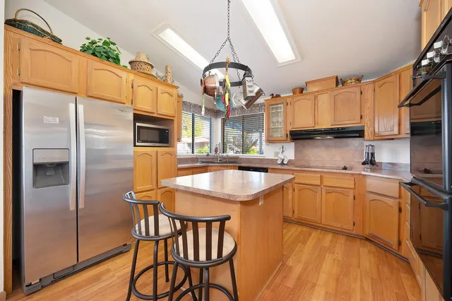 a bedroom with a bed and furniture