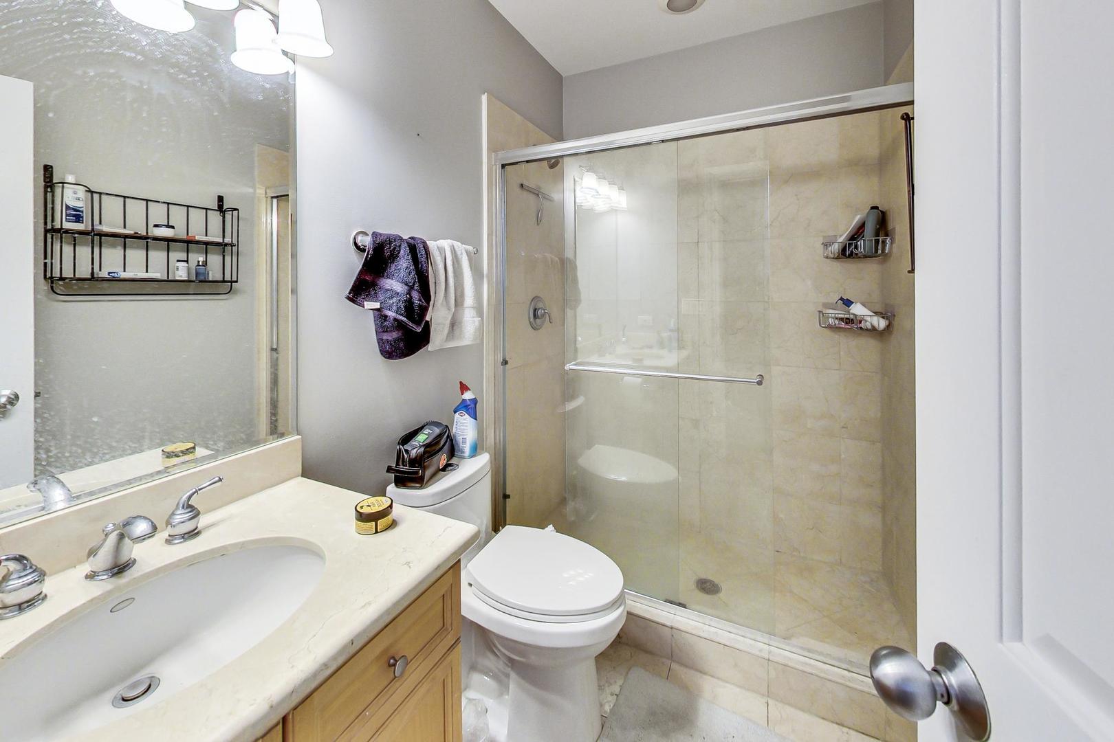 1330 West Fletcher Street, Unit 1 Chicago, IL 60657 - Photo 22 of 42 a bathroom with a sink toilet and shower