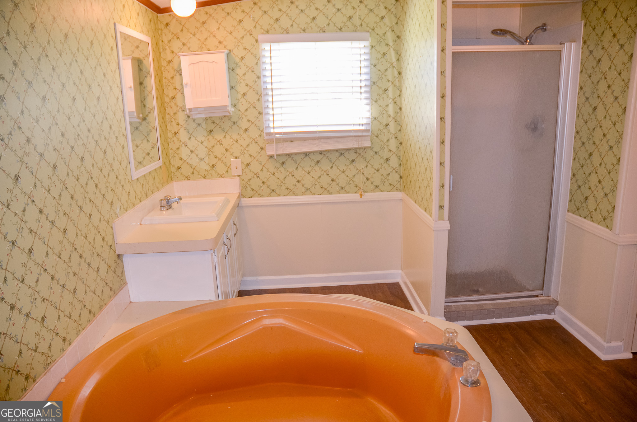2055 Payne Pond Road Weston, GA 31832 - Photo 11 of 20 a bathroom with a tub sink and a mirror