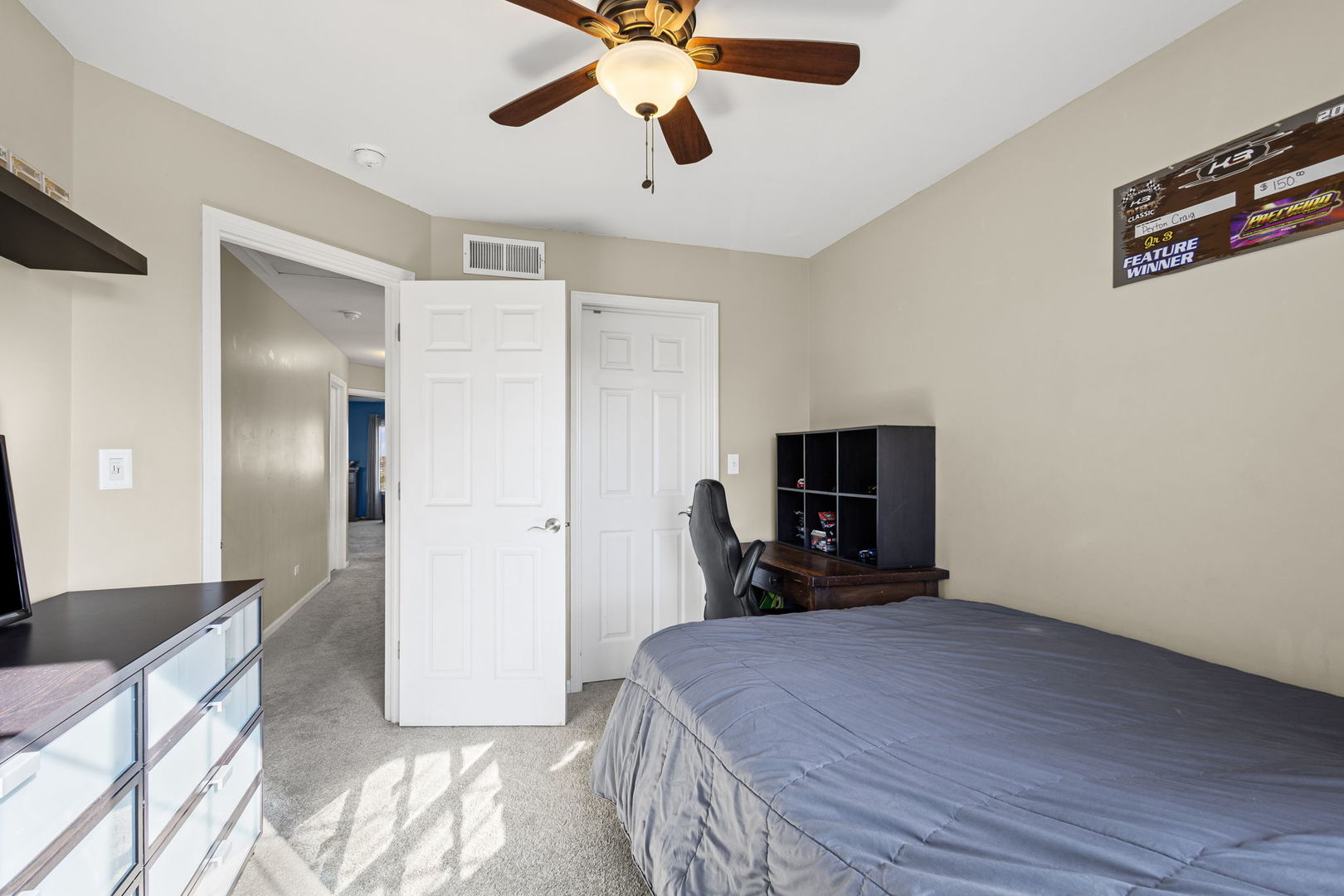 26832 West Hemlock Road Channahon, IL 60410 - Photo 23 of 25 a bedroom with a bed and a television
