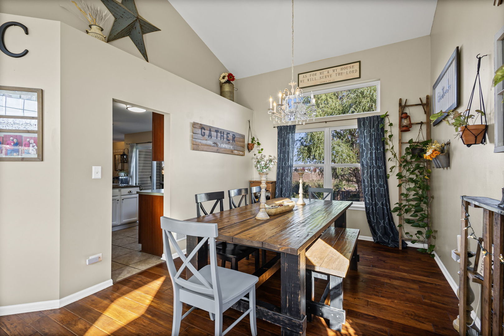 26832 West Hemlock Road Channahon, IL 60410 - Photo 6 of 25 a view of a dining room with furniture window and wooden floor