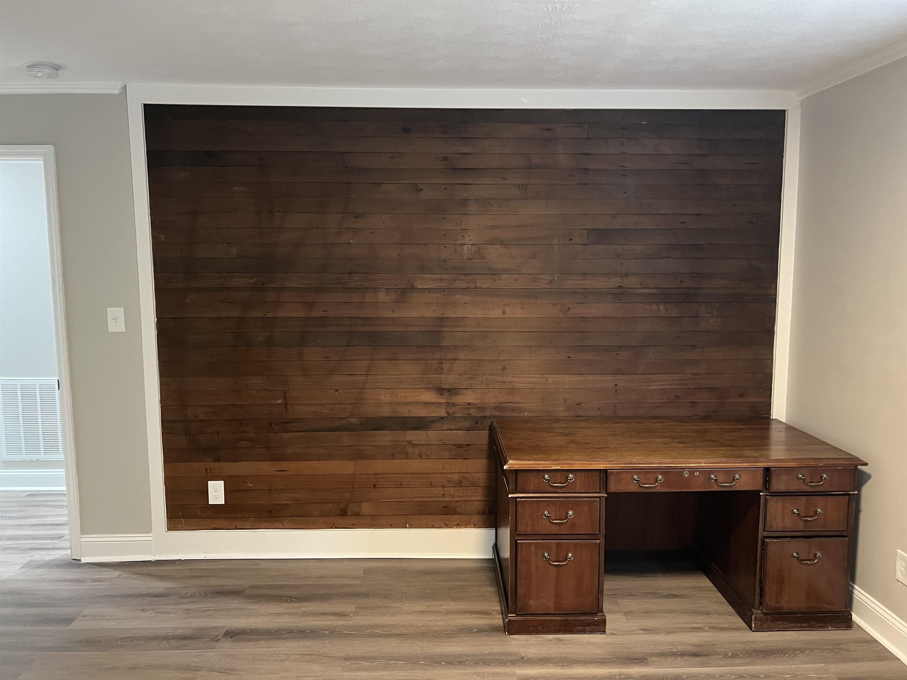 202 Morris Street Waynesboro, TN 38485 - Photo 28 of 36 Unfurnished office with light wood-type flooring and crown molding