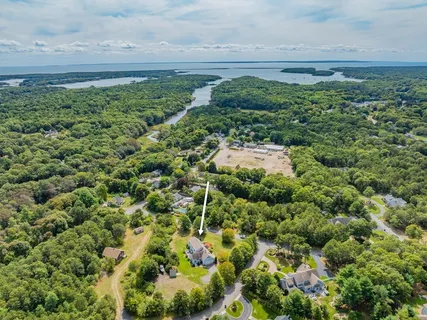 a view of a garden with a building