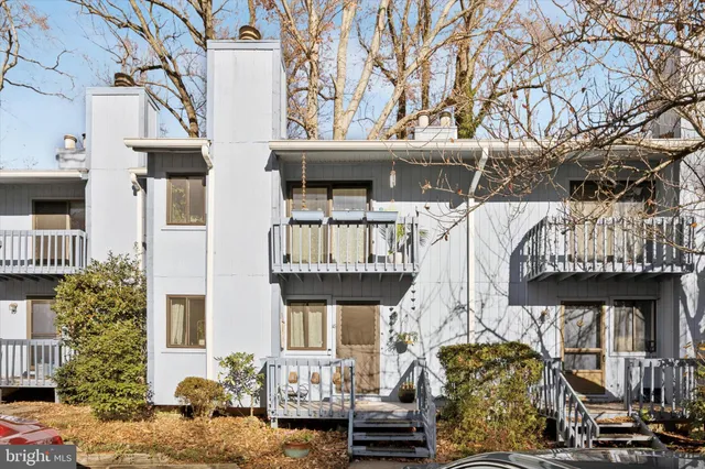 a front view of a building with balcony