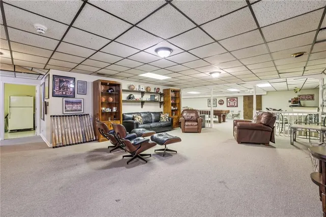 a view of a room with racks