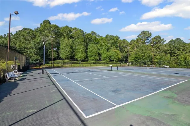 a view of a tennis court